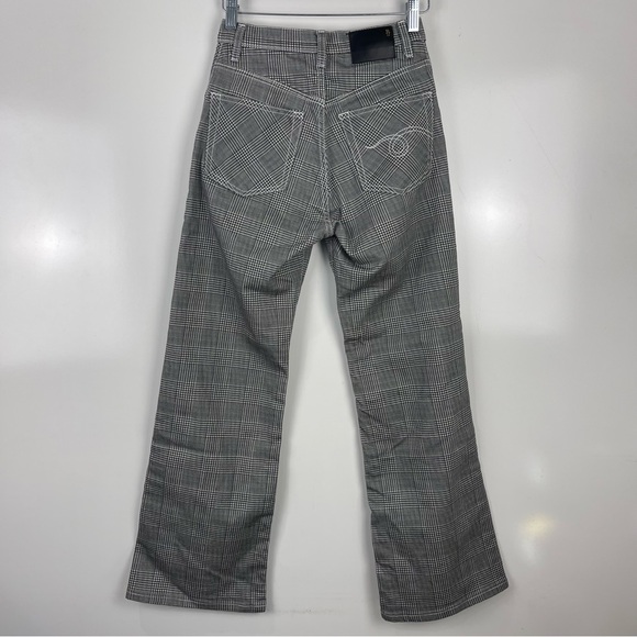 R13 Jane Jeans Wide Leg Jeans Printed Glen Plaid Size 26 Grunge Streetwear Denim - Picture 5 of 15
